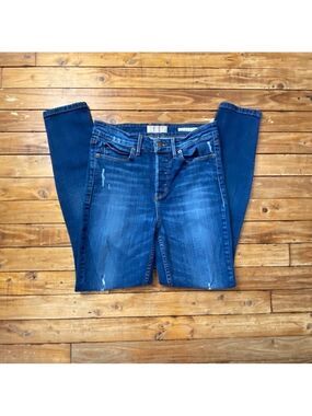 GUESS 1981 skinny blue jeans button fly high rise waist size 28 coastal cowgirl